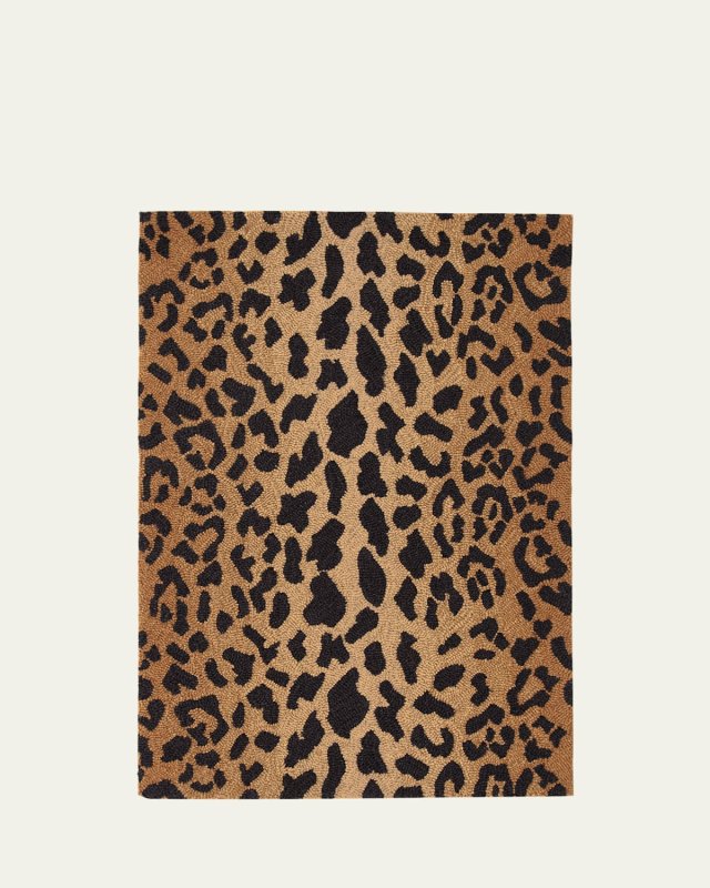 Leopard Micro-Hooked Rug, 8' x 10'